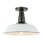 JONATHAN Y Lighting Camila 14" Wide Indoor/Outdoor LED Semi-Flush Ceiling Fixture White / Black