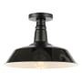 JONATHAN Y Lighting Camila 14" Wide Indoor/Outdoor LED Semi-Flush Ceiling Fixture Black
