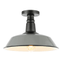 JONATHAN Y Lighting Camila 14" Wide Indoor/Outdoor LED Semi-Flush Ceiling Fixture Gray / Black