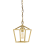 JONATHAN Y Lighting Oslin 8" Wide LED Mini Pendant Gold Painting