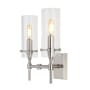 JONATHAN Y Lighting Cato 2 Light 14" Wide LED Vanity Light Nickel