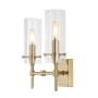 JONATHAN Y Lighting Cato 2 Light 14" Wide LED Vanity Light Brass Gold