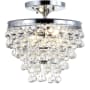 JONATHAN Y Lighting Toronto 2 Light 13" Wide LED Semi-Flush Waterfall Ceiling Fixture Chrome