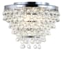 JONATHAN Y Lighting Toronto 3 Light 16" Wide LED Flush Mount Waterfall Ceiling Fixture Chrome