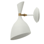 JONATHAN Y Lighting Josef 11" Tall LED Wall Sconce White / Brass Gold