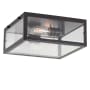 JONATHAN Y Lighting Grayson 2 Light 12" Wide LED Flush Mount Ceiling Fixture Oil Rubbed Bronze / Clear