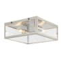 JONATHAN Y Lighting Grayson 2 Light 12" Wide LED Flush Mount Ceiling Fixture Nickel