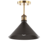 JONATHAN Y Lighting Nick 11" Wide LED Semi-Flush Ceiling Fixture Oil Rubbed Bronze / Brass Gold