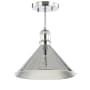 JONATHAN Y Lighting Nick 11" Wide LED Semi-Flush Ceiling Fixture Chrome