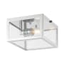 JONATHAN Y Lighting Eleanor 8" Wide LED Flush Mount Square Ceiling Fixture Chrome