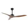 JONATHAN Y Lighting Aldrin 50" 3 Blade Indoor Smart Ceiling Fan Light Brown Wood
