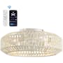 JONATHAN Y Lighting Rowan 11.5" 7 Blade Indoor Smart LED Ceiling Fan Cream / White