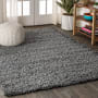 JONATHAN Y Lighting Mercer Shag 3' x 5' Shag Polypropylene Solid Indoor Area Rug Charcoal