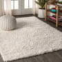 JONATHAN Y Lighting Mercer Shag 3' x 5' Shag Polypropylene Solid Indoor Area Rug Cream