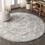 JONATHAN Y Lighting Modern Persian 5' x 5' Polypropylene Vintage Indoor Area Rug Gray