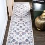 JONATHAN Y Lighting Modern Persian 2-1/4' x 8' Polypropylene Botanical, Moroccan & Tribal, Traditional, and Vintage Indoor Runner Ivory / Blue / Red