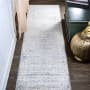 JONATHAN Y Lighting Modern Persian 2-1/4' x 10' Polypropylene Botanical, Moroccan & Tribal, Traditional, and Vintage Indoor Runner Gray / Blue