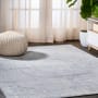 JONATHAN Y Lighting Modern Persian 5-1/4' x 7-1/2' Polypropylene Botanical, Traditional, and Vintage Indoor Area Rug Gray / Ivory