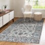 JONATHAN Y Lighting Modern Persian 5-1/4' x 7-1/2' Polypropylene Vintage Traditional Rectangle Area Rug Light Gray / Red