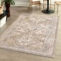 JONATHAN Y Lighting Modern Persian 5-1/4' x 7-1/2' Polyester Vintage Traditional Rectangle Area Rug Light Blue / Ivory