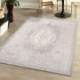 JONATHAN Y Lighting Modern Persian 7-3/4' x 10' Polypropylene Border Indoor Rectangular Area Rug Ivory / Gray