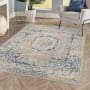 JONATHAN Y Lighting Modern Persian 7-3/4' x 10' Polypropylene Border Indoor Rectangular Area Rug Navy / Ivory