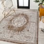 JONATHAN Y Lighting Modern Persian 7-3/4' x 10' Polypropylene Border Indoor Rectangular Area Rug Brown / Gray
