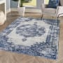 JONATHAN Y Lighting Modern Persian 3' x 5' Polypropylene Traditional and Vintage Indoor Area Rug Dark Blue / Ivory