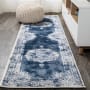 JONATHAN Y Lighting Modern Persian 2-1/4' x 10' Polypropylene Traditional and Vintage Indoor Runner Navy / Ivory