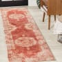 JONATHAN Y Lighting Modern Persian 2-1/4' x 8' Polypropylene Border and Traditional Indoor Runner Peach / Ivory