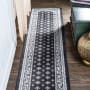 JONATHAN Y Lighting Modern Persian 2' x 10' Polypropylene Botanical, Traditional, and Vintage Indoor Runner Black / Gray