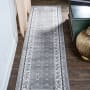 JONATHAN Y Lighting Modern Persian 2' x 10' Polypropylene Botanical, Traditional, and Vintage Indoor Runner Gray / Cream