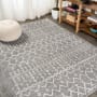 JONATHAN Y Lighting Moroccan Hype 10' x 13' Moroccan & Tribal and Trellis Indoor Rectangular Area Rug Gray / Ivory