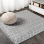 JONATHAN Y Lighting Moroccan Hype 4' x 4' Moroccan & Tribal and Trellis Indoor Square Area Rug Gray / Ivory