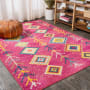 JONATHAN Y Lighting Moroccan HYPE 5-1/4' x 7-1/2' Polypropylene Moroccan & Tribal Indoor Area Rug Pink / Multi