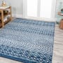 JONATHAN Y Lighting Moroccan Hype 3' x 5' Polypropylene Moroccan & Tribal Indoor/Outdoor Rectangular Area Rug Blue / Cream