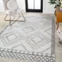JONATHAN Y Lighting Moroccan Hype 10' x 14' Polypropylene Geometric and Moroccan & Tribal Indoor Rectangular Area Rug Cream / Gray
