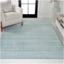 JONATHAN Y Lighting Moroccan Hype 5-1/4' x 7-1/2' Polypropylene Striped Indoor Rectangular Area Rug Turquoise / Cream
