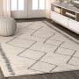 JONATHAN Y Lighting Moroccan HYPE 5-1/4' x 7-1/2' Polypropylene Moroccan & Tribal Indoor Area Rug Cream / Gray