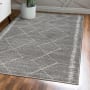 JONATHAN Y Lighting Moroccan HYPE 5-1/4' x 7-1/2' Polypropylene Moroccan & Tribal Indoor Area Rug Gray / Cream