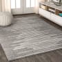 JONATHAN Y Lighting Moroccan HYPE 4' x 6' Polypropylene Moroccan & Tribal Indoor Area Rug Gray / Cream