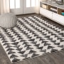 JONATHAN Y Lighting Moroccan Hype 10' x 13' Polypropylene Geometric and Moroccan & Tribal Indoor Rectangular Area Rug Cream / Black