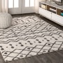 JONATHAN Y Lighting Moroccan Hype 4' x 6' Polypropylene Trellis Indoor Rectangular Area Rug Cream / Black