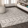 JONATHAN Y Lighting Moroccan Hype 4' x 6' Polypropylene Trellis Indoor Rectangular Area Rug Cream / Gray