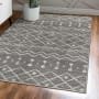 JONATHAN Y Lighting Moroccan Hype 4' x 6' Polypropylene Trellis Indoor Rectangular Area Rug Gray / Cream