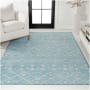 JONATHAN Y Lighting Moroccan Hype 4' x 6' Polypropylene Trellis Indoor Rectangular Area Rug Turquoise / Cream