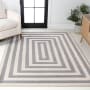 JONATHAN Y Lighting Moroccan Hype 3' x 5' Border and Geometric Indoor Rectangular Area Rug Gray / Ivory