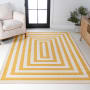 JONATHAN Y Lighting Moroccan Hype 3' x 5' Border and Geometric Indoor Rectangular Area Rug Yellow / Ivory