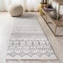 JONATHAN Y Lighting Moroccan Hype 2-1/4' x 10' Polypropylene Geometric and Moroccan & Tribal Indoor Runner Cream / Gray