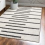 JONATHAN Y Lighting Moroccan Hype 5' x 8' Shag Polypropylene Moroccan & Tribal and Striped Indoor Rectangular Area Rug White / Gray